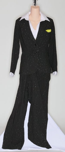 Pinstripe Tear Away Suit - Pantsuit by Randall Designs