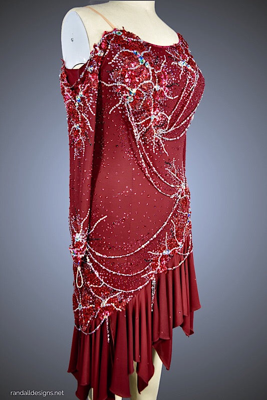 Rhinestone chain dress top