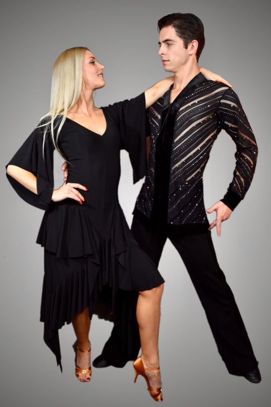 randall designs ballroom dresses DESIGNS BY RANDALL Smooth Black Ballroom Dress Worn Once By Local Professional Dancer