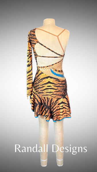 Tiger with Blue Accents Single Sleeve