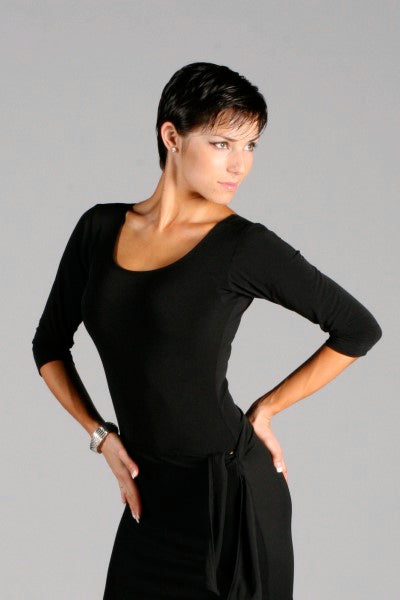 Ladies Scoop Neck Dance Bodysuit with 3/4 Length Sleeves - BS01 - Shirt by Randall Designs