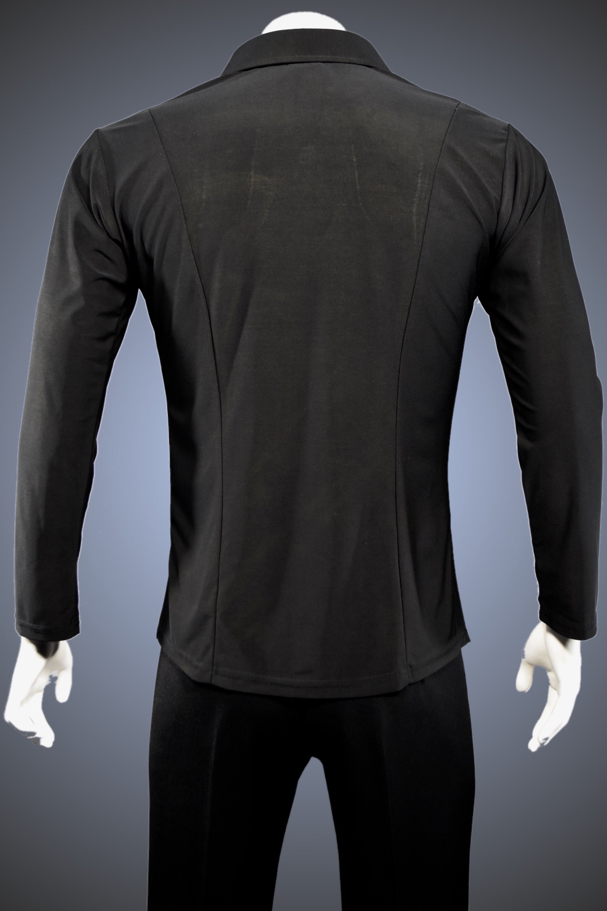 Men's Dance Shirt: Collared Latin/Rhythm Shirt with Front