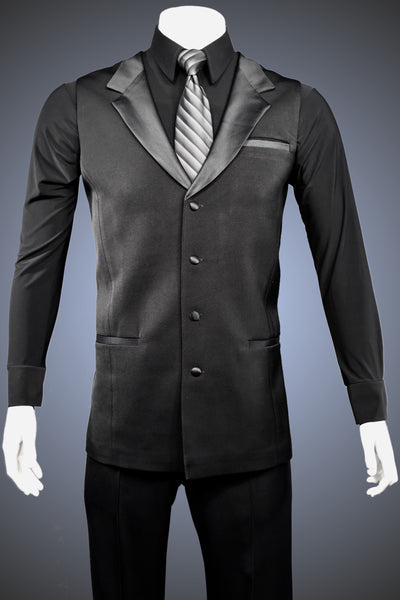 Men's Sleeveless Smooth Jacket with Satin Lapels - JK100 - Jacket by Randall Ready