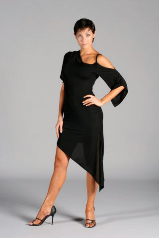 Ladies Off-Shoulder Latin Dress with Split Sleeves - LD4 - Dress by Randall Designs