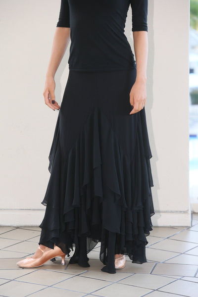 Ladies Tiered Chiffon Smooth Skirt - SS107 - Skirt by Randall Designs